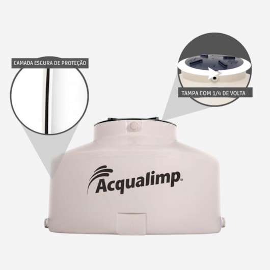 Caixa D`Água De Polietileno Água Limpa 500l Com Kit Acqualimp - Imagem principal - 078c2a5c-fa56-4dc7-9614-649b303f13c6